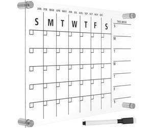 MAGICLULU Weekly Plan Board Message Drawing Board 11.8x7.9x0.2 Inch Acrylic Easy to Clean Write Messages Simple Design Creative Home Use
