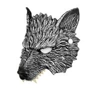 MAGICLULU Werewolf Half Face Mask for Halloween Party Cosplay, Foam Material, One Size Fits Adults, Costume Accessory for Dress and Fancy Dress Events