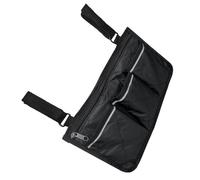 MAGICLULU Wheelchair Storage Bag Pp Cotton Hanging Pouch Black Side Organizer Mounted on Armrest for Walker and Wheelchair for Old People, for Shopping and Occasion Use