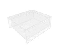 MAGICLULU White Iron Wire Basket for Closet Space-saving Closet Organizational Storage with Easy Access Modern Minimalism Style for Kitchen and Bedrooms