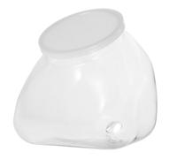 MAGICLULU Wide Plastic Storage Jar with Lid Reusable Shatterproof Container for Cookies Candy Milk and Liquids Horizontal Seal Leak Bottle with Slanted Pouring Spout for Easy