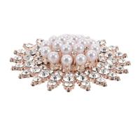MAGICLULU Women Scarf Buckle Chest Pin Elegant Zinc Alloy Pearl Centerpiece Decorative Touch Enhances Personal Charm Autumn Casual Settings