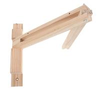 MAGICLULU Wood Folding Wall Bracket for Hanging Lamps - Walnut Color Wooden Wall Sconce Stand - Foldable Wall-Mounted Pendant Light Holder for Bedroom and Study Room