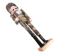 MAGICLULU Wood Nutcracker Craft Soldier Decoration 38cm Wooden and Fabric Tabletop Festive Holiday Cheer Simple Style Unique Nutcracker Decoration for Fireplace and Shelf