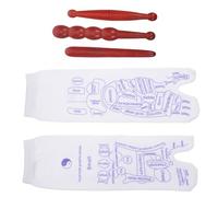 MAGICLULU Wooden Acupressure Massage Stick Set Round Beads, Multi-Function Body and Foot Therapy Massager, Manual Wood Foot Massage Tool for Self-Massage and Acupuncture Point Relief