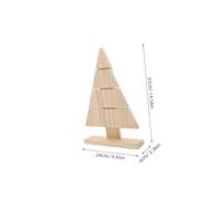 MAGICLULU Wooden Christmas Tree Tabletop Ornament DIY Craft Unfinished Triangular Standable Xmas Decoration for Painting Staining Family Holiday Creative Activity