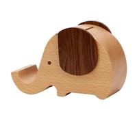 MAGICLULU Wooden Elephant Phone Stand with Pen Holder Large Capacity Desk Organizer Unique Desktop Storage Box for Office Supplies and Mobile Phones Portable Multifunctional Organizer