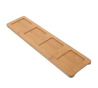 MAGICLULU Wooden Flight Tray with 4 Slots, Beige Natural Wood Coaster and Cup Mat, Decorative and Functional Serving Board for Casual Gettogethers and Ktv Bars
