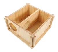 MAGICLULU Wooden Hamster Cage Safe to Play Design Comfortable Resting Place Wood Cabin for Hamster and Guinea Pig for Small Pets to Sleep and Rest Year