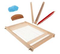 MAGICLULU Wooden Handloom Loom Kit Medium Beech Wood DIY Tapestry Weaving Frame for Beginners Crafting Educational Use with Easy Assembly and Multifunctional Design Random Color