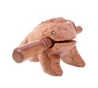 MAGICLULU Wooden Money Frog Figurine Handcrafted Woodcarving Model Creative Desktop Adornment for Home Office Decoration 1-piece Wooden Craft for Good Luck