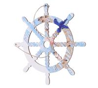 MAGICLULU Wooden Rudder Wall Decoration Sailing Wall Decoration Outdoor Wall Decor Steering Wall Hanging Vintage Decor Wheel Coastal Decorations Wall Art Retro Decor Rudder Hanging Decor