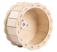 MAGICLULU Wooden Running Wheel for Small Pets and Hamsters, Silent Exercise Wheel Made of Beige Wood, for Pet Play and Keeping Your Hamster Healthy and Active