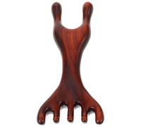 MAGICLULU Wooden Small Facial Acupoint Massager Comb with Five-Claw Design, Portable Mini Nose Scraper and Meridian Massage Tool for Home Therapy and Relaxation