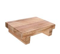MAGICLULU Wooden Step Stool for Seniors Portable Footstool Non-Slip Surface 2-Tier Design for Indoor and Outdoor Use for Bedside and Dining Room