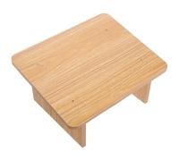 MAGICLULU Wooden Step Stool Small Angled Footrest for Adults and, Oak Finish Indoor Bathroom and Bedroom Footstool, Wide Non-Slip Under Desk Footrest for Toilet Assistance and Bedside Use