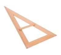 MAGICLULU Wooden Teacher’s Large Triangle Ruler with Protractor - Classroom Measuring Tool for Geometry Teaching and Drafting, Wood Measuring Instrument for School Use