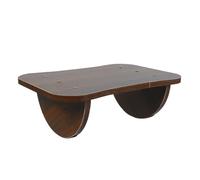 MAGICLULU Wooden Under Desk Foot Stool with Rocking Ergonomic Footrest for Office and Home Small Space-Saving Design Anti-Slip Base Curved Contours for Comfortable Leg Support and Improved