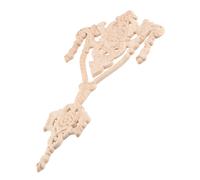 MAGICLULU Wooden Unfinished Applique Onlay Decorative Woodcarving for Doors Cabinets and Furniture Accessories Easy to Install European Style Wall Decor