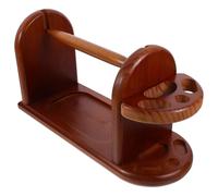 MAGICLULU Wooden Yarn Spool Rack for Crocheting and Sewing Thread Holder Practical and Sturdy Brown Wooden Yarn Winder for Mini Cones