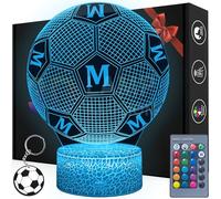 Magiclux Football Night Light for Manchester City Fan,16 Color Dimmable Room Decor Soccer Lamp with Remote, Football Gift Ideas for Kids Teens Men Birthday Christmas