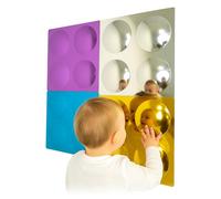 MagicMeadow Sensory Wall Mirrors Pack of 4 33x33cm