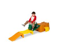 MagicMeadow Up & Down Roller Coaster Toy for Toddlers - Indoor Outdoor Ride On Train and Track - Sensory Kids Rollercoaster with Car Slide - Build a Rollercoaster Play Set - Green, Orange & Yellow