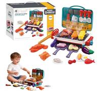 MagicMeals - Kids Sensory Kitchen,Magic Meals Kids Grill with Smoke Sound Light,Sizzling Grills,Frying Pans,Color-Changing Foods,Kid BBQ Grill,BBQ Grills Kit Birthday