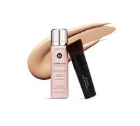 MagicMinerals AirBrush Foundation by Jerome Alexander - 2pc Set with Airbrush Foundation and Kabuki Brush - Spray Makeup with Anti-aging Ingredients for Smooth Radiant Skin - Fair