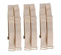 Magicmode 3 Pairs Bra Shoulder Strap Replacement Elastic Adjustable Removable Multi Color Beige