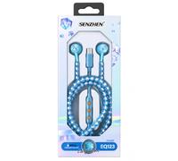 Magicnitz USB C Wired Earphones with Microphone & Volume Control Bead Design HiFi Stereo In-Ear Headphones USB Type C Earbuds Compatible with iPhone 17 16/15 Google Pixel Xiaomi (Blue)