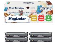 Magicolor 1650EN Toner Cartridge Compatible for Konica Minolta Magicolor 1600W 1650EN 1650END 1650ENDT 1680MF 1690MF Printers (4 Pack Black)