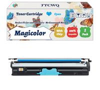 Magicolor 1650EN Toner Cartridge Compatible for Konica Minolta Magicolor 1600W 1650EN 1650END 1650ENDT 1680MF 1690MF Printers (1 Pack Cyan)