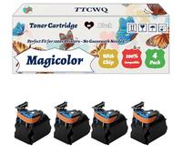 Magicolor 4750DN Toner Cartridge Compatible for Konica Minolta Magicolor 4750DN 4750EN Printers, with Chip, High Yield 6000 Pages, High-Definition Printing (4 Pack Black)