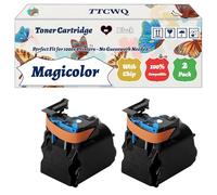Magicolor 4750DN Toner Cartridge Compatible for Konica Minolta Magicolor 4750DN 4750EN Printers, with Chip, High Yield 6000 Pages, High-Definition Printing (2 Pack Black)