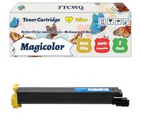 Magicolor 7450 Toner Cartridge Compatible for Konica Minolta Magicolor 7450 7450II Printers, with Chip, High Yield 15000 Pages, High-Definition Printing (1 Pack Yellow)
