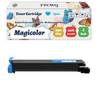 Magicolor 7450 Toner Cartridge Compatible for Konica Minolta Magicolor 7450 7450II Printers, with Chip, High Yield 15000 Pages, High-Definition Printing (1 Pack Cyan)