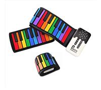 MAGICON 49 Key Roll Up Electronic Digital Music Piano, Rechargeable, Recording Feature, 8 Tones, 6 Educational Demo Songs & Build-in Speaker, Educational Piano,Kid'sToy Gif (49 key NEW)