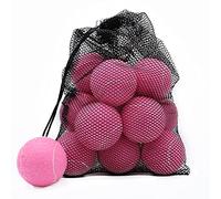 Magicorange Tennis Balls, 12 Pack Advanced Training Tennis Balls Practice Balls, Come with Mesh Bag for Easy Transport, Good for Beginner Training Ball(Pink)