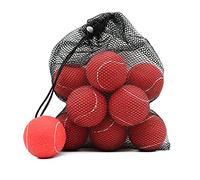Magicorange Tennis Balls, 12 Pack Advanced Training Tennis Balls Practice Balls, Pet Dog Playing Balls, Come with Mesh Bag for Easy Transport, Good for Beginner Training Ball (Red)