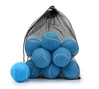 Magicorange Tennis Balls, 12 Pack Advanced Training Tennis Balls Practice Balls, Pet Dog Playing Balls, Come with Mesh Bag for Easy Transport, Good for Beginner Training Ball (Light Blue)
