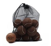 Magicorange Tennis Balls, 12 Pack Advanced Training Tennis Balls Practice Balls, Pet Dog Playing Balls, Come with Mesh Bag for Easy Transport, Good for Beginner Training Ball (Brown)