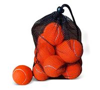 Magicorange Tennis Balls, 12 Pack Advanced Training Tennis Balls Practice Balls, Pet Dog Playing Balls, Come with Mesh Bag for Easy Transport, Good for Beginner Training Ball (Dark Orange)