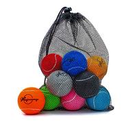 Magicorange Tennis Balls, 12 Pieces Advanced Training Balls Exercise Balls with Mesh Bag for Easy Carry, Good for Beginners Training Ball (Multi-Colour)