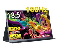 MAGICRAVEN 18.5 Inch Portable Screen, IPS 1080P 100Hz Laptop Monitor, Large Second Gaming Screen with Speakers and Smart Case, Portable PC Monitor Extender