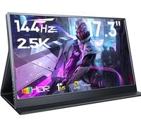 MAGICRAVEN Portable Gaming Monitor, 17.3" 2.5K 144Hz Ips Portable Laptop Monitor, Second Dual Screen Usb C Hdmi Computer Gaming Screen with Speakers and Smart Cover, V Monitor