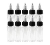 Magicrose 10x 30 ML1OZ Airbrush Ink Dispensing Boston Bottles Plastic Dropper Bottle Empty Squeezable Dropper Sample Bottles Plastic Container Bottles Squeeze Liquid Dropper Dispensing Bottles
