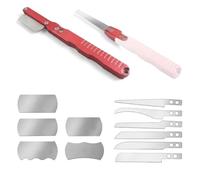 Magicrose 2-in-1 Precision Hand Saw Kit, Modular Hobby Saw Set with Universal Ergonomic Handle, 11 Interchangeable Saw Blades (5 Wide + 6 Narrow), Screw-Lock Design for Model Building, Woodworking