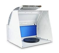 Magicrose Airbrush Spray Booth Kit with 4m³/min Extractor Fan, 7.5" Rotating Turntable, 2-Layer Filters, 5 FT Exhaust Hose - Portable Hobby Spray Paint Booth for Models, Crafts, Cakes, Nail