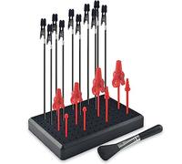 Magicrose Spray Paint Clamping 18 PCS Plastic Gundam Model Painting Alligator Clip Sticks with Stand Base Metal Wire Alligator Clamps for Holding Model Parts DIY Card Photo Memo